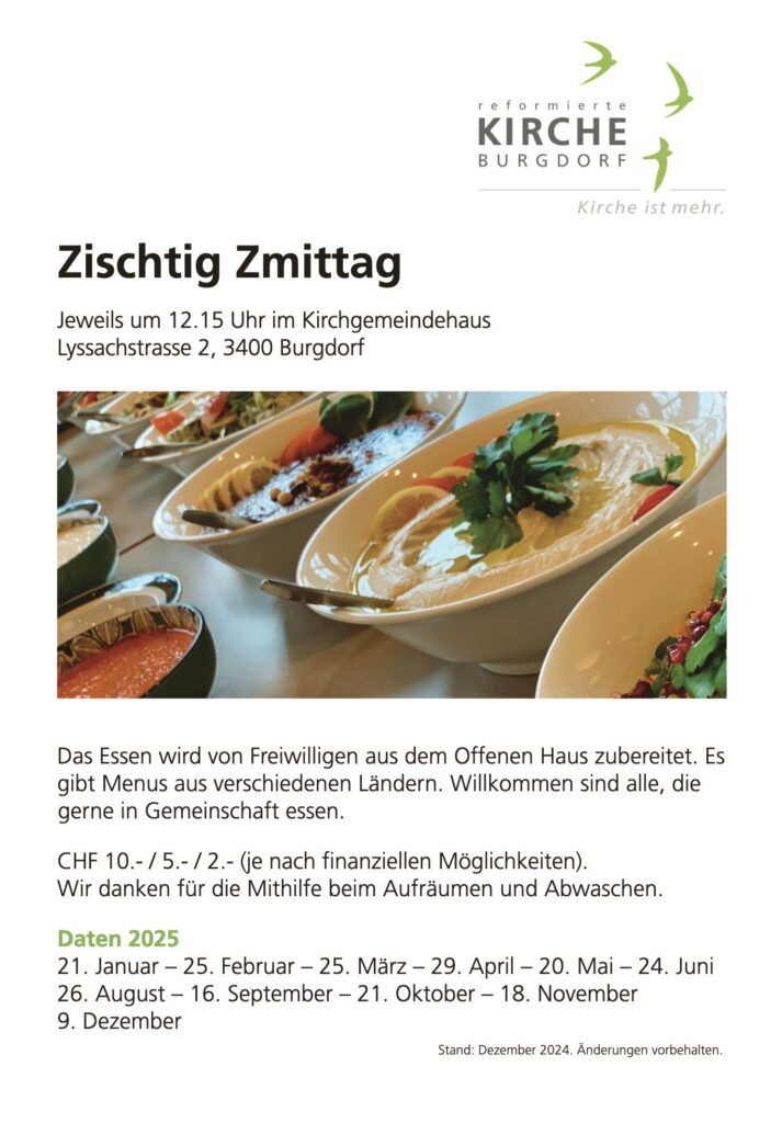 Agenda Zischtig-Zmittag 2025